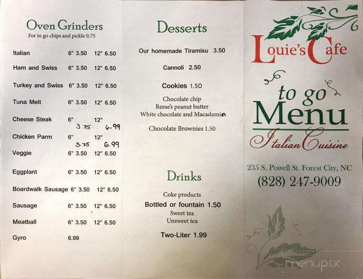 Louie's Cafe - Forest City, NC