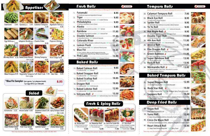 Blue Fin Sushi & Grill - Yuma, AZ menu_pic