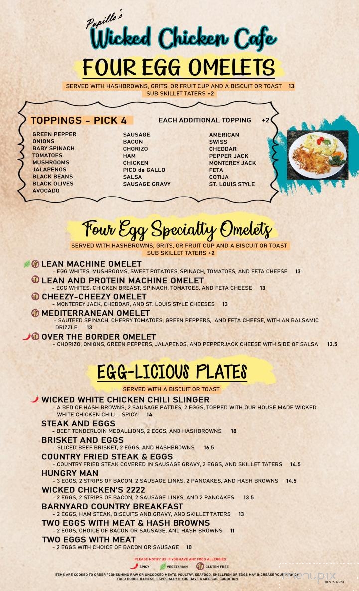 Pupillo's Wicked Chicken Cafe - High Ridge, MO menu_pic