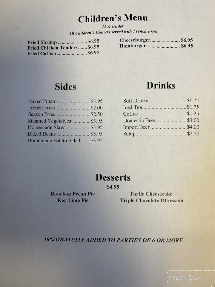 Cicero's Restaurant - Stoneville, MS menu_pic