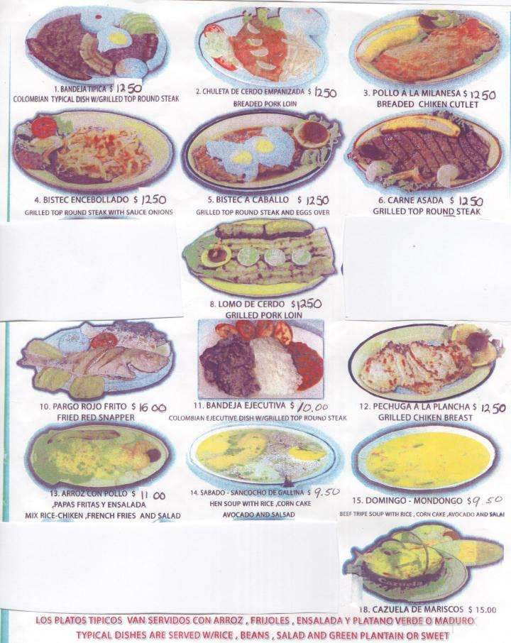 Rincon Colombiano - Nashua, NH menu_pic