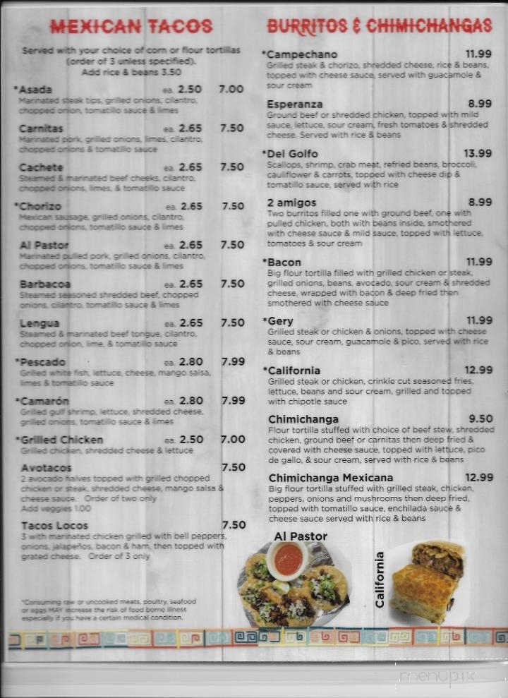 La Esperanza Mexican Restaurant and Tienda - Tazewell, TN menu_pic