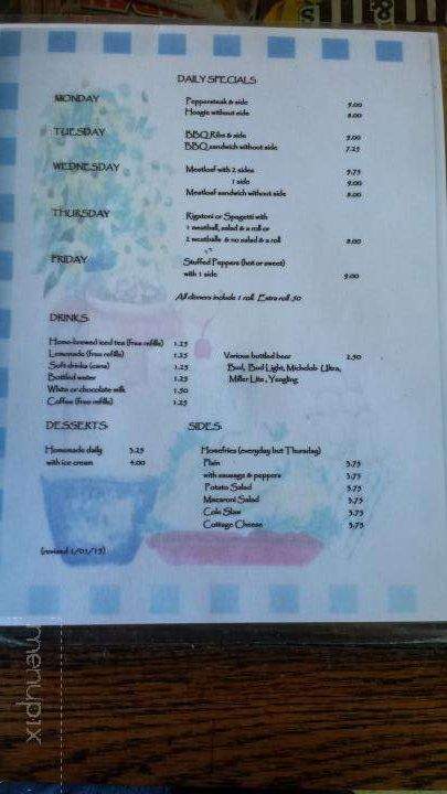 Eighth Street Confectionery - Fairmont, WV menu_pic