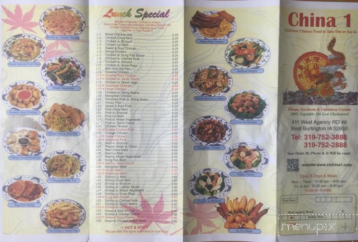 China One - West Burlington, IA menu_pic