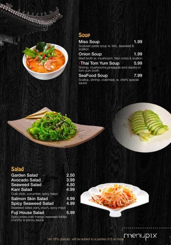 Furji Sushi Asia Sushi Buffet - Oneida, NY menu_pic