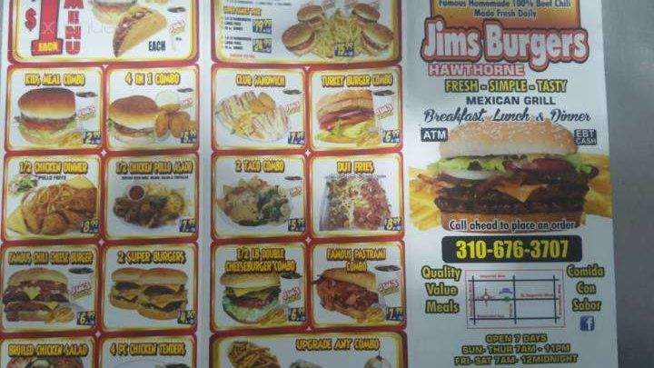 Jim's Burgers - Hawthorne, CA menu_pic