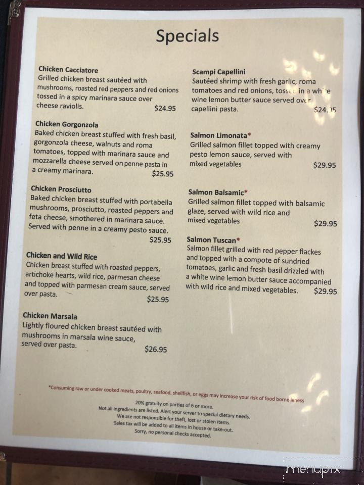 Khristopher's Ristorante & Bar - Carson City, NV menu_pic