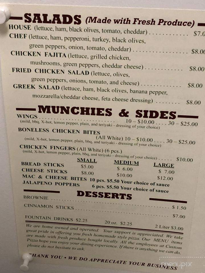 Custom Pizza Co - Talladega, AL menu_pic