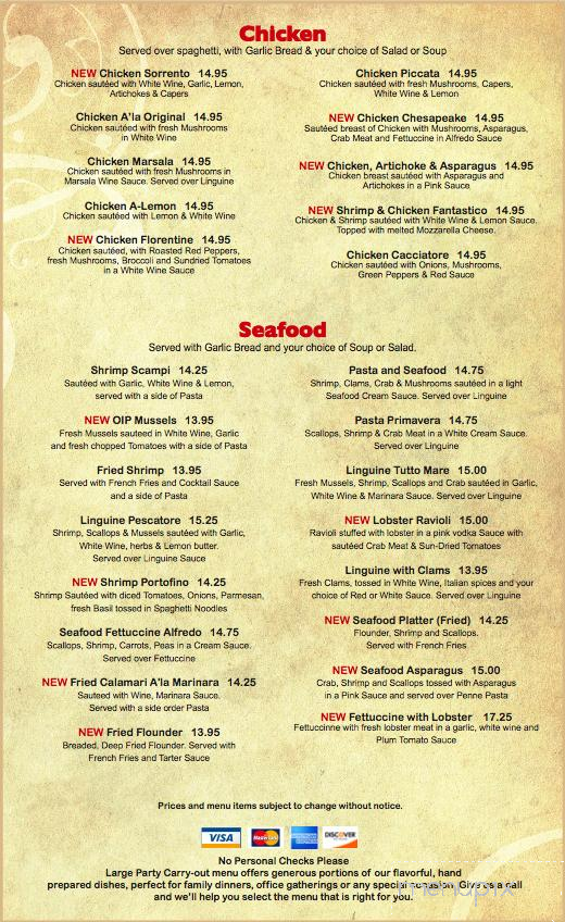 Original Italian Pizza - Madison Heights, VA menu_pic