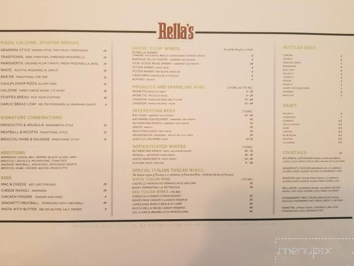 Rella's Italian Tavern - Brielle, NJ menu_pic