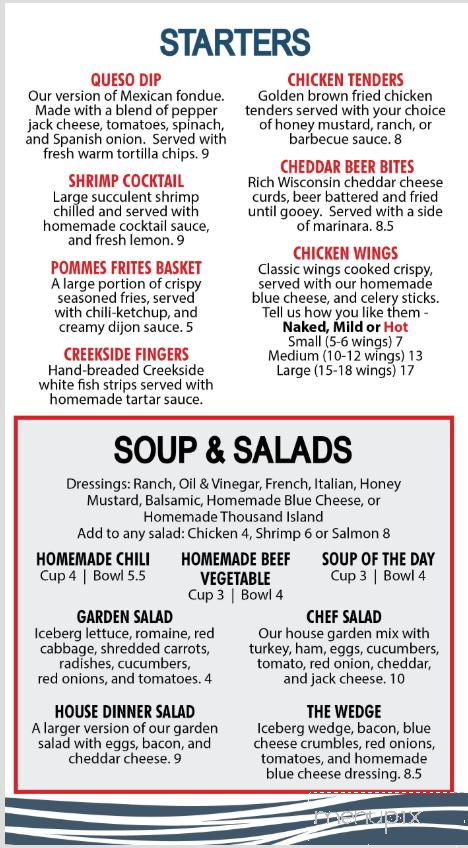 Cunningham's Creekside - Prospect, KY menu_pic