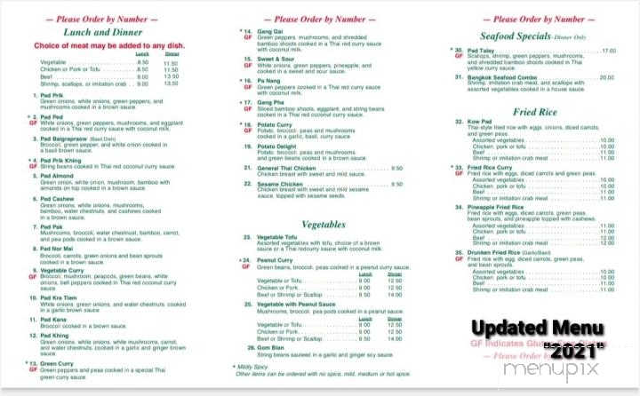 Thai Express - Brighton, MI menu_pic