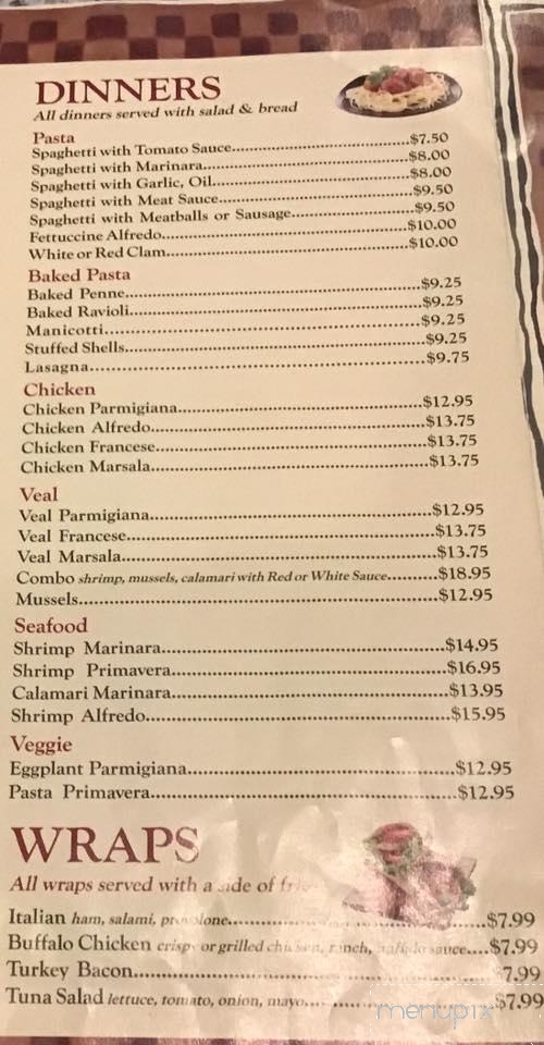 Antonio's Pizzeria - Jim Thorpe, PA menu_pic