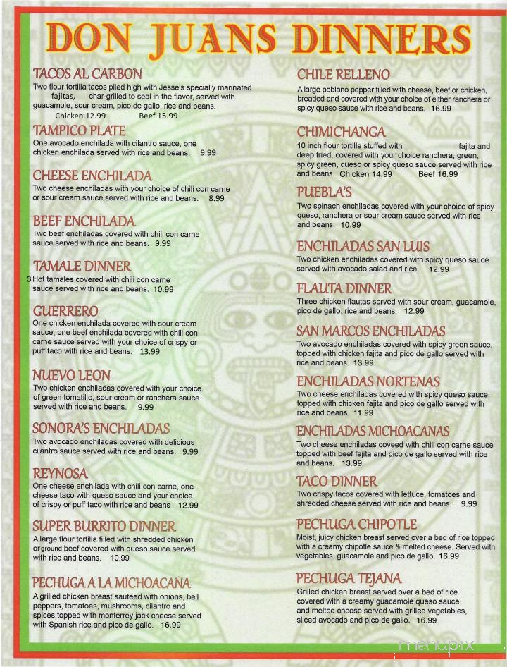 Don Juans - Marshall, TX menu_pic