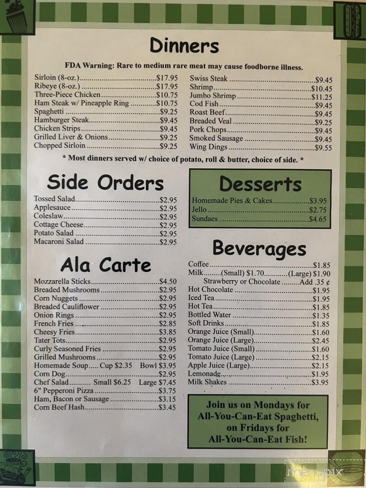 Carolyn's Kitchen - Bucyrus, OH menu_pic