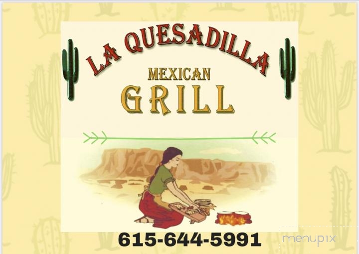 Laquesadilla Mexican Restaurant - Westmoreland, TN menu_pic