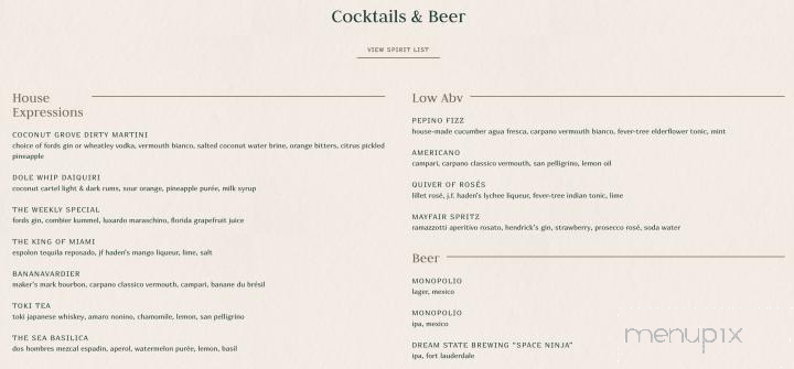 Mayfair Grill - Coconut Grove, FL menu_pic