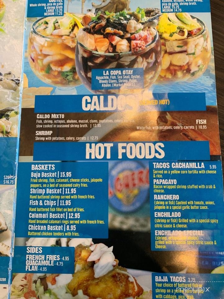 Online Menu of Mariscos El Guero Baja Style Ceviche Bar, Chino Hills, CA