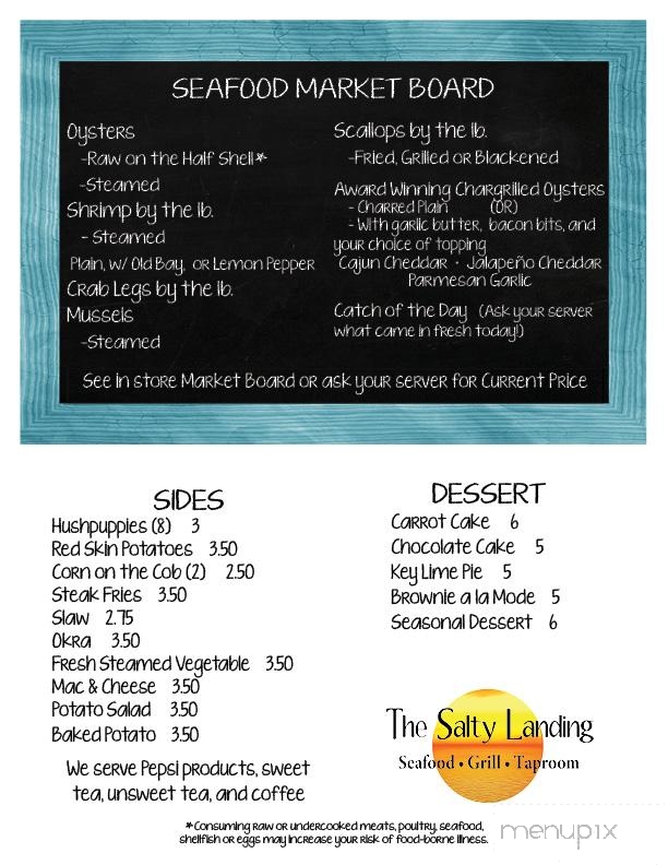 The Salty Landing - Etowah, NC menu_pic