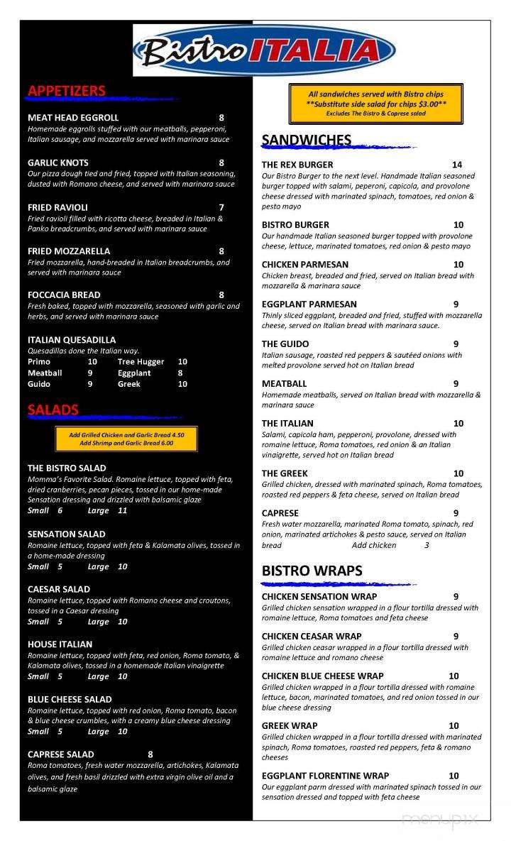 Bistro Italia - Baton Rouge, LA menu_pic