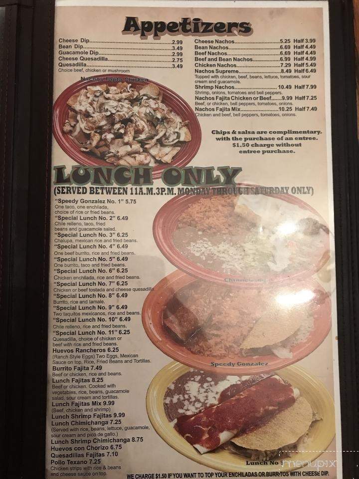 El Camino Real - Clinton, MO menu_pic