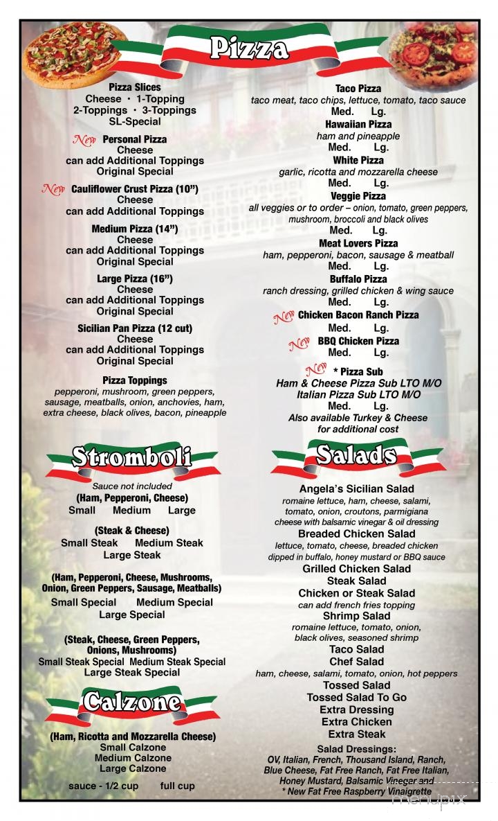 Original Italian Pizza - Richfield, PA menu_pic