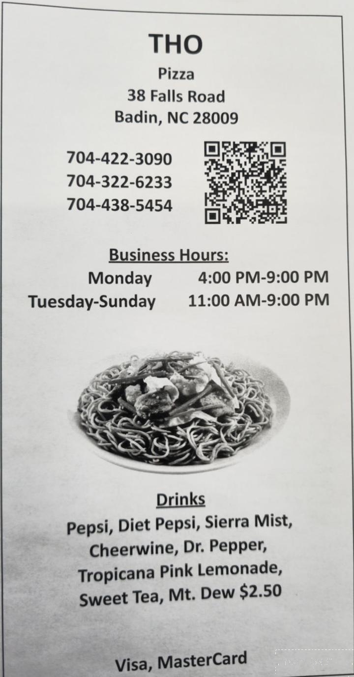 Tho's Pizza & Hot Subs - Badin, NC menu_pic