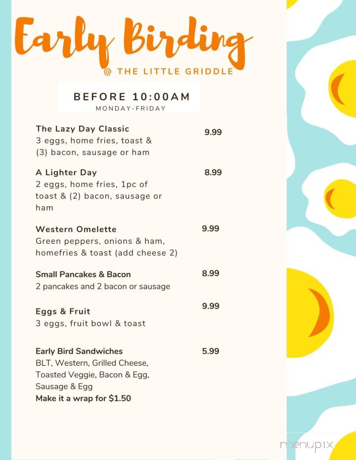 The Little Griddle Kitchen - Newmarket, ON menu_pic