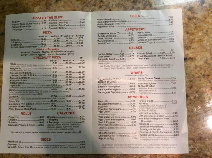 Gigi's Pizza - Jefferson Valley, NY menu_pic