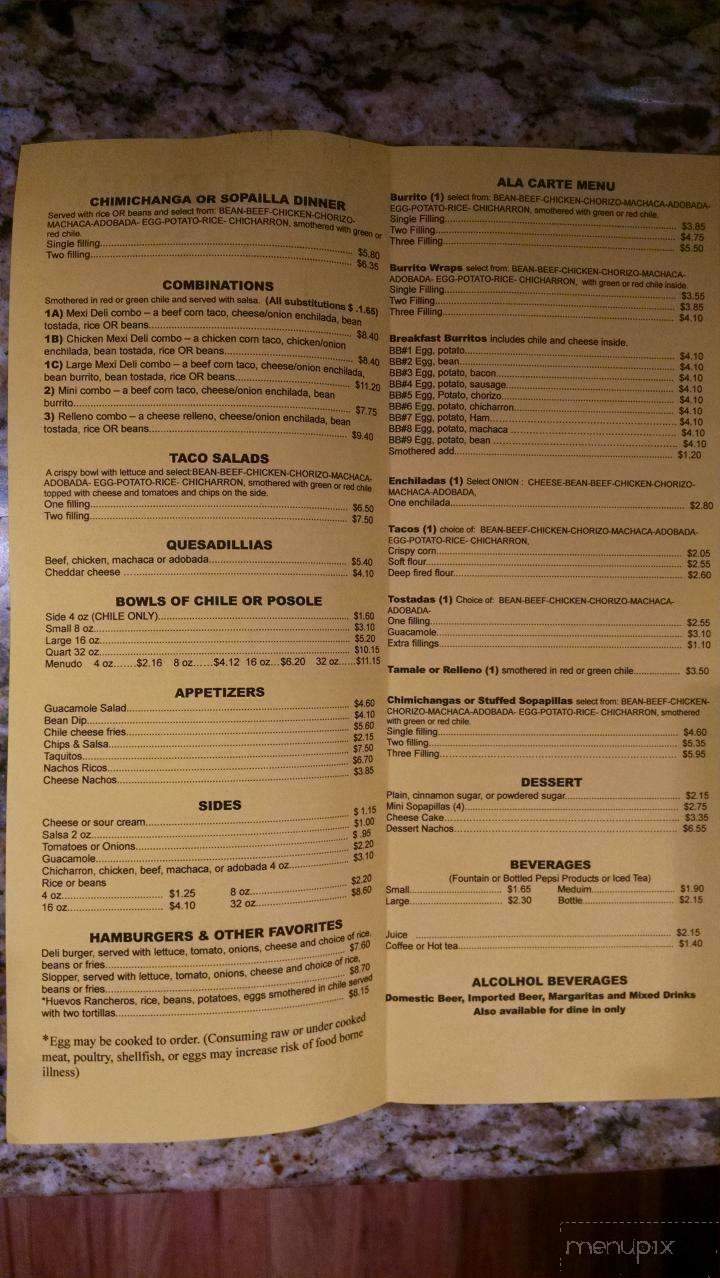 Mexi-Deli - Pueblo, CO menu_pic