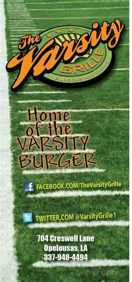 The Varsity Grille - Opelousas, LA menu_pic