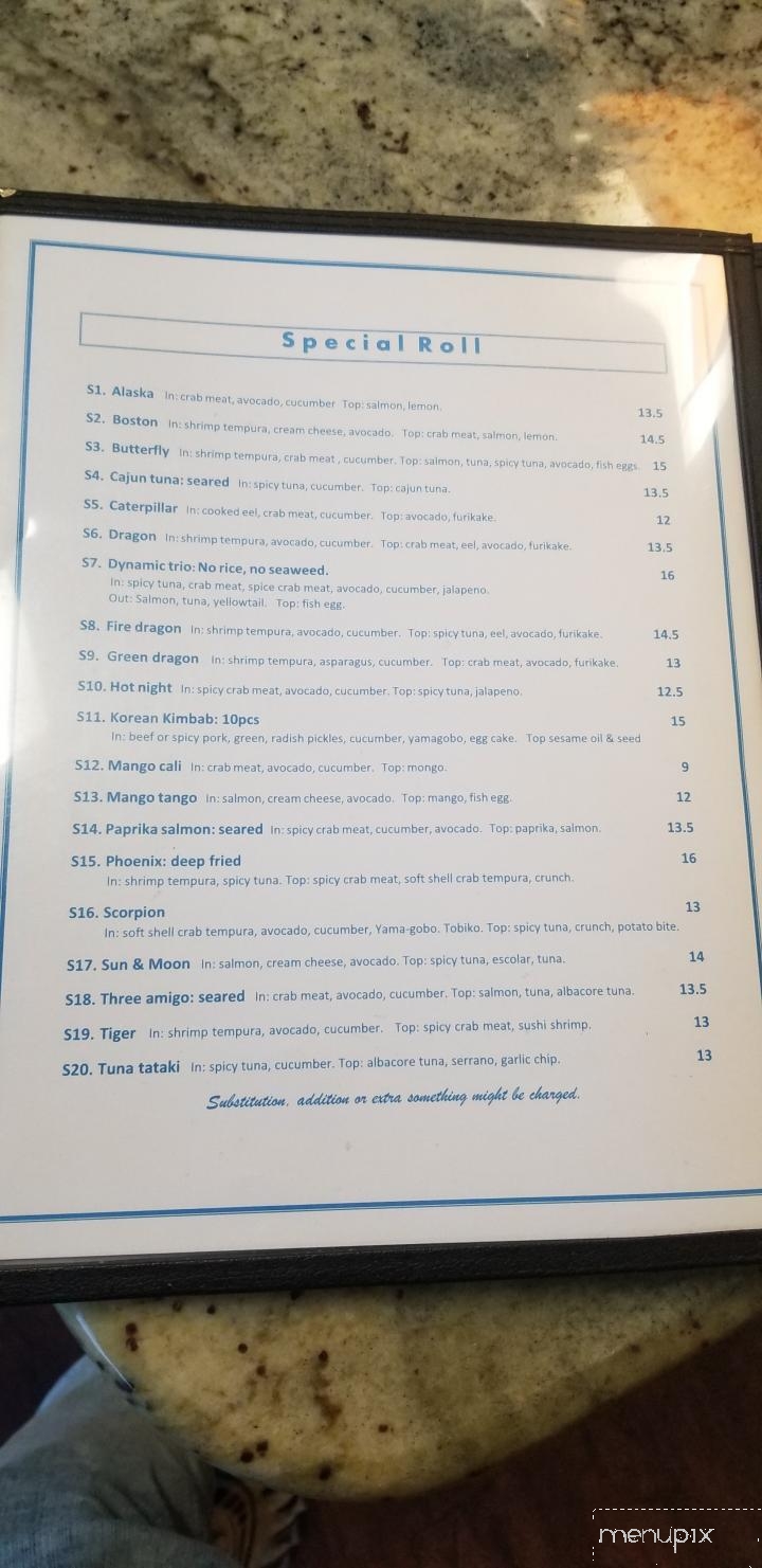 Sushi & Bento - Phoenix, OR menu_pic