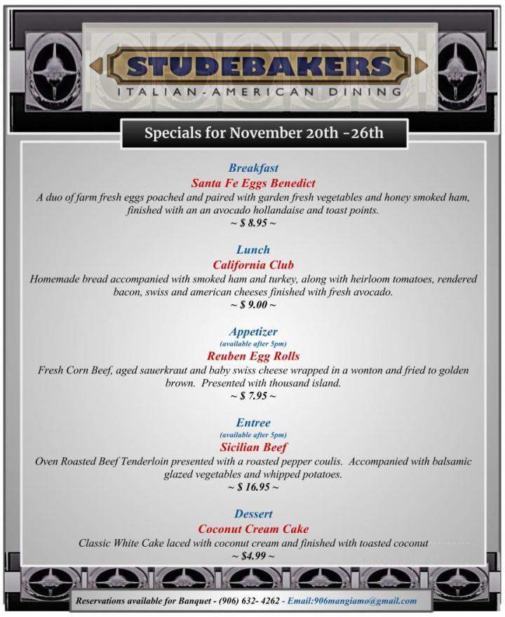 Studebaker's Restaurant & Lnge - Sault Ste Marie, MI