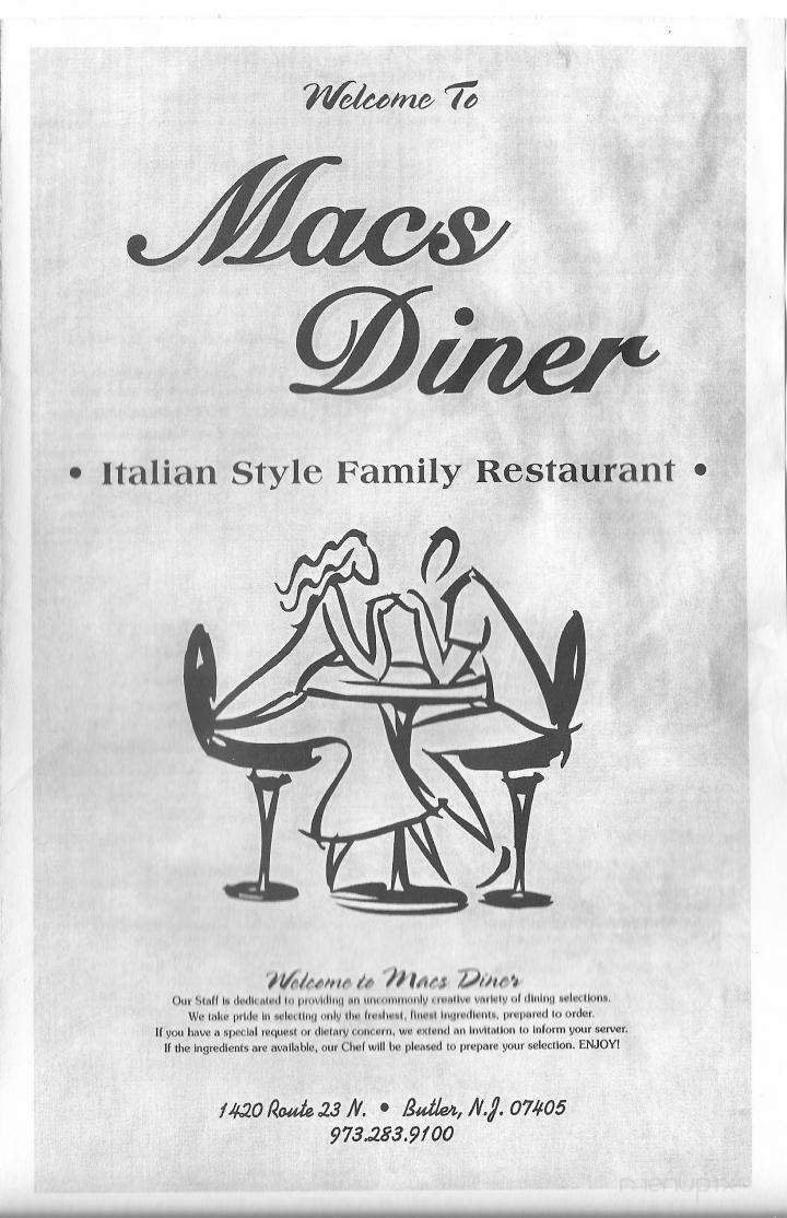 Macs Diner - Butler, NJ