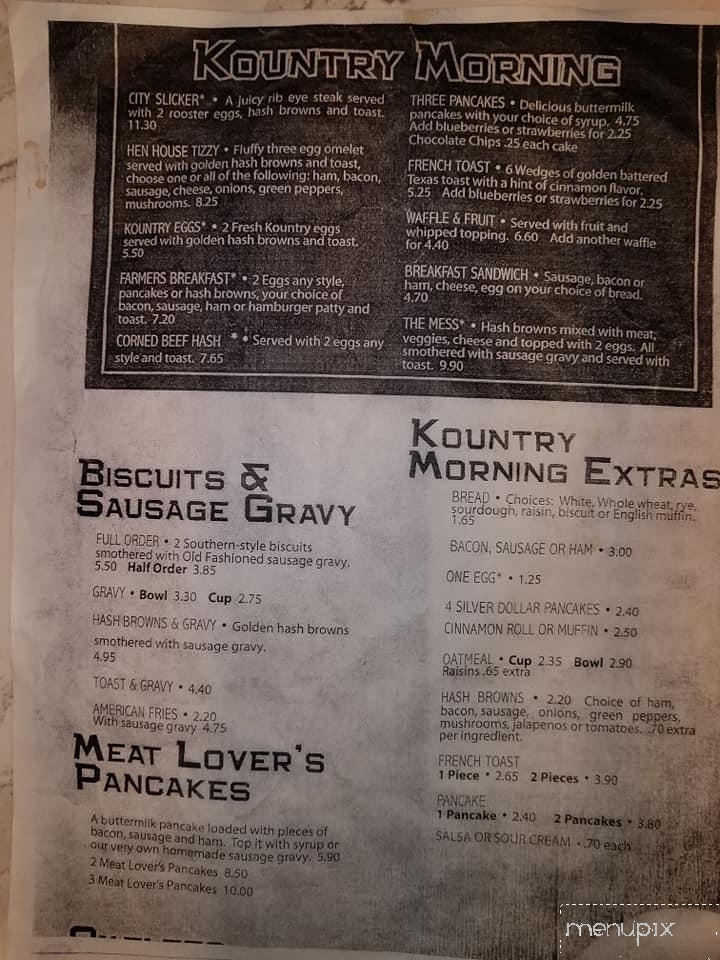 Kountry Kettle - Savanna, IL menu_pic