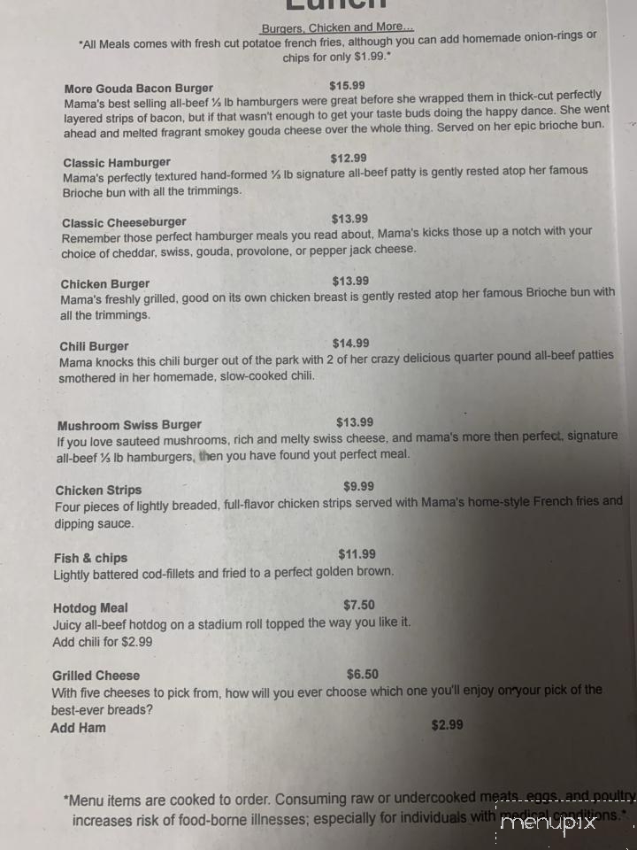 Mama's Diner - Benton City, WA menu_pic