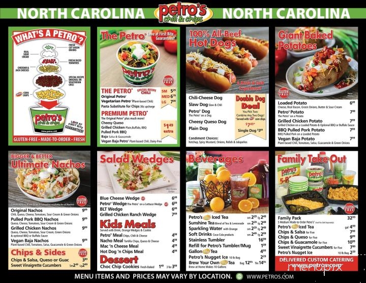Petro's Chili & Chips - Southern Pines, NC menu_pic