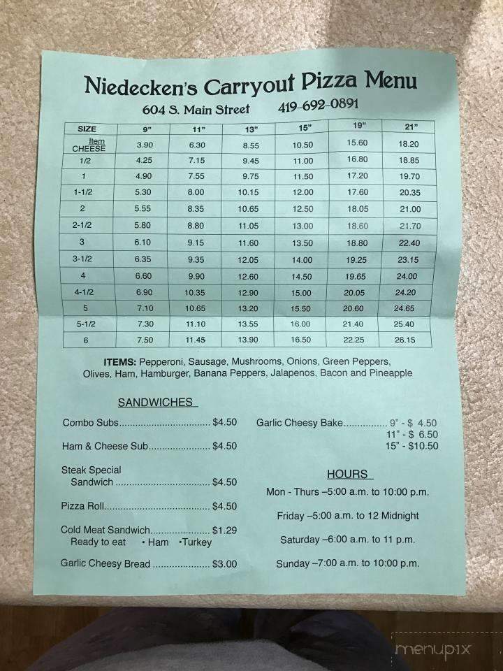 Niedeckens's Carry-Out - Delphos, OH