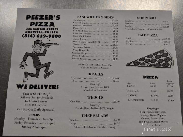 Peezer's Pizza - Boswell, PA