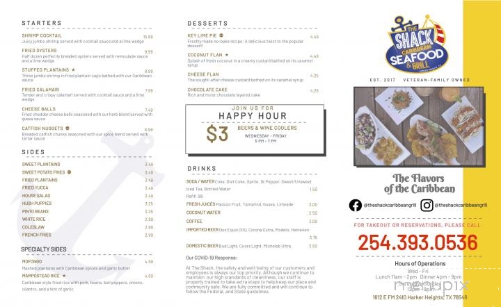 The Shack Caribbean Seafood and Grill - Harker Heights, TX menu_pic