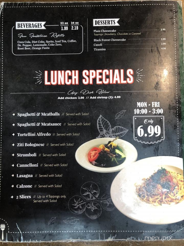 Tuscany's Pasta & Pizza - Grand Prairie, TX menu_pic