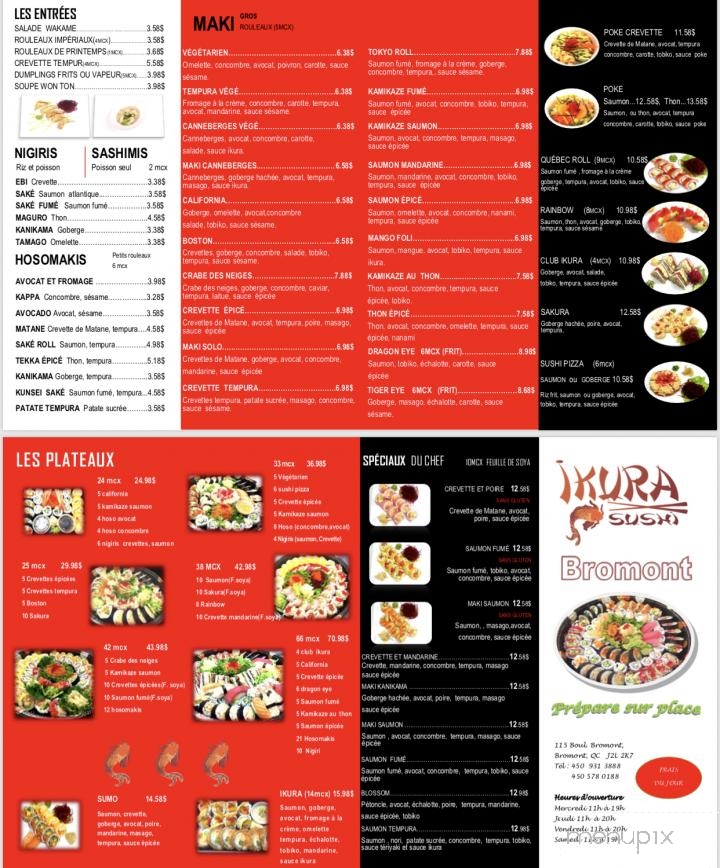 Ikura Sushi Bromont - Bromont, QC menu_pic