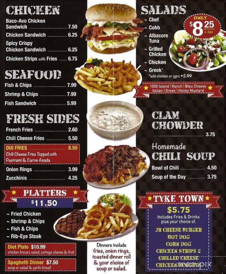Victory Diner - Orange, CA menu_pic