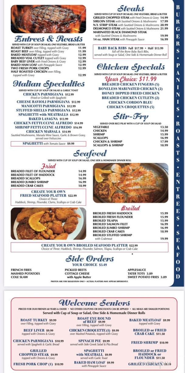 KMJ Diner - Shippensburg, PA menu_pic