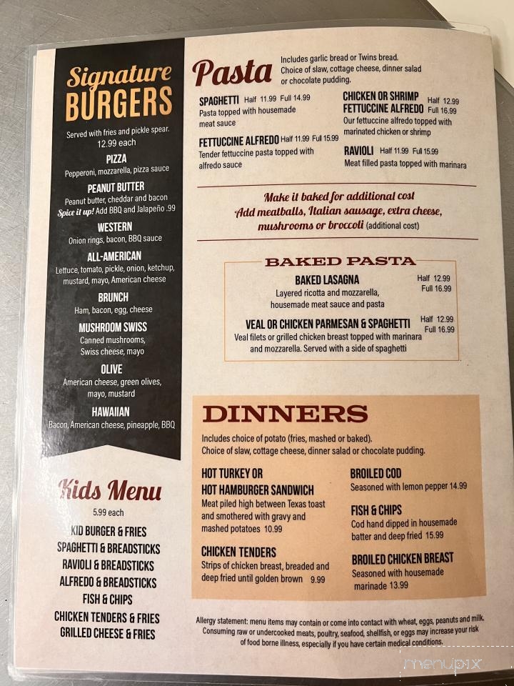 Twin's Pizza Pasta & More - Clio, MI menu_pic