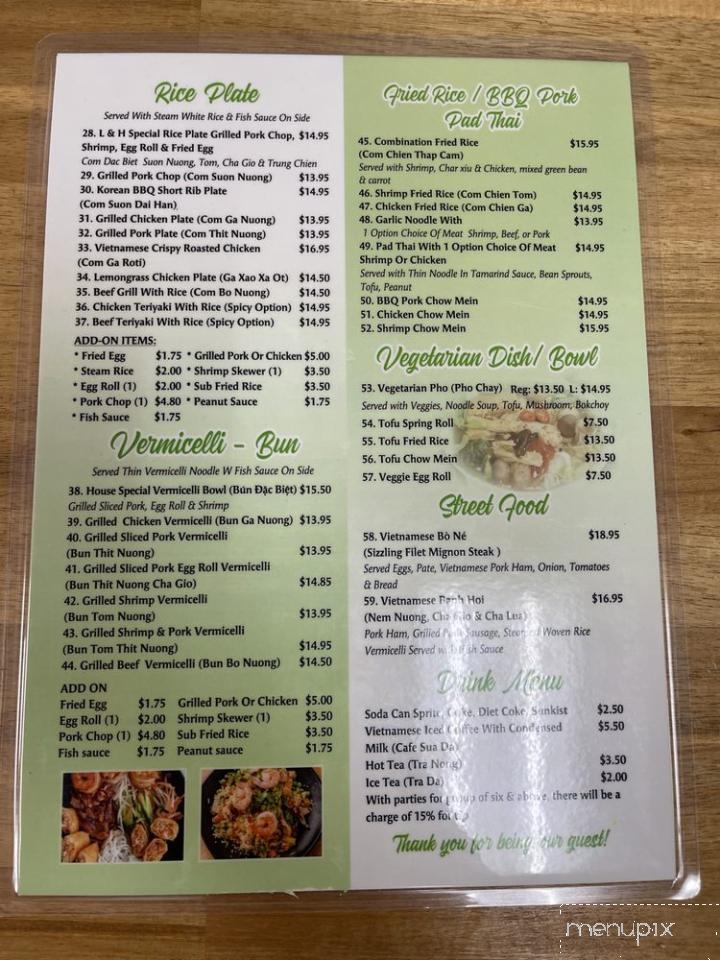 LH Kitchen - Tracy, CA menu_pic