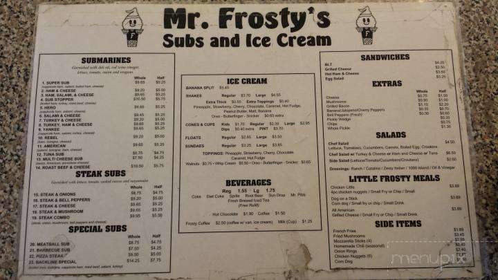 Mr Frosty's Subs & Ice Cream - Leland, NC