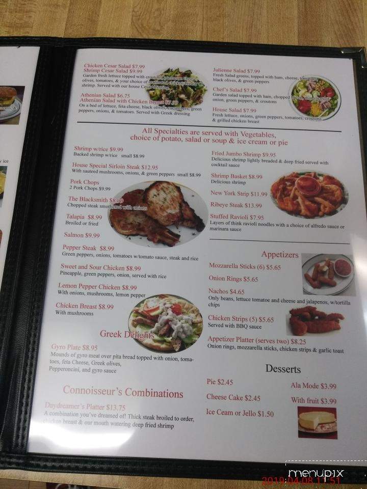 Filis Cafe - Cudahy, WI menu_pic