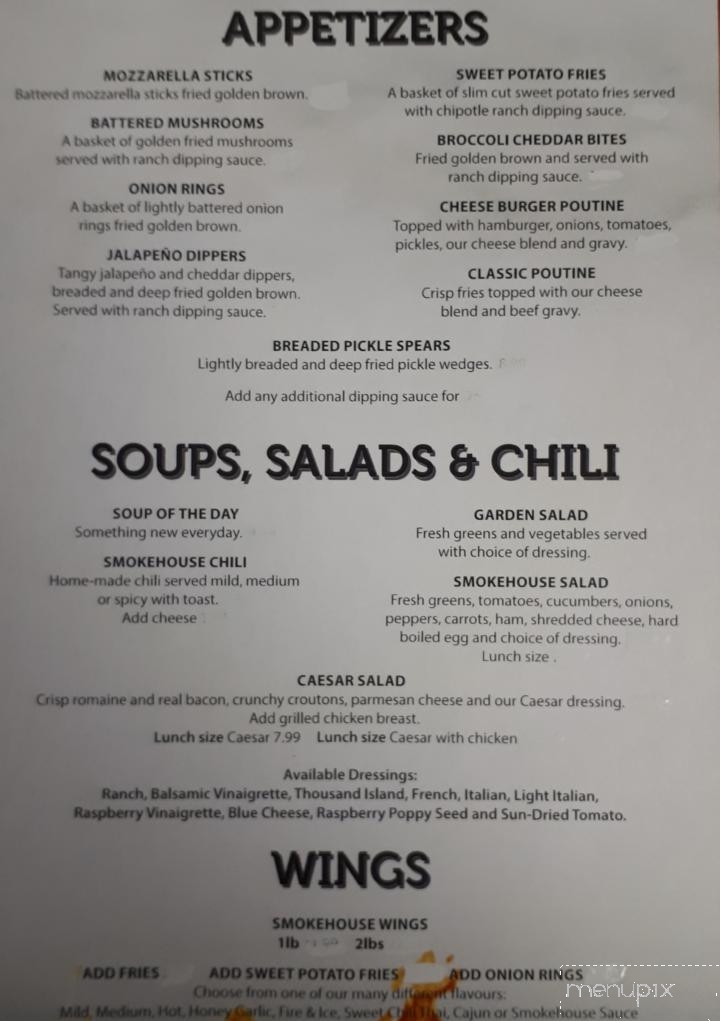 Yeck's Smokehouse Grill - Ridgetown, ON menu_pic