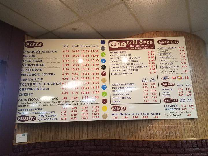 D'Mario's Pizza - Cheney, KS menu_pic